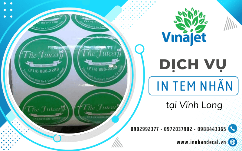 Dịch vụ in tem nhãn decal Vĩnh Long