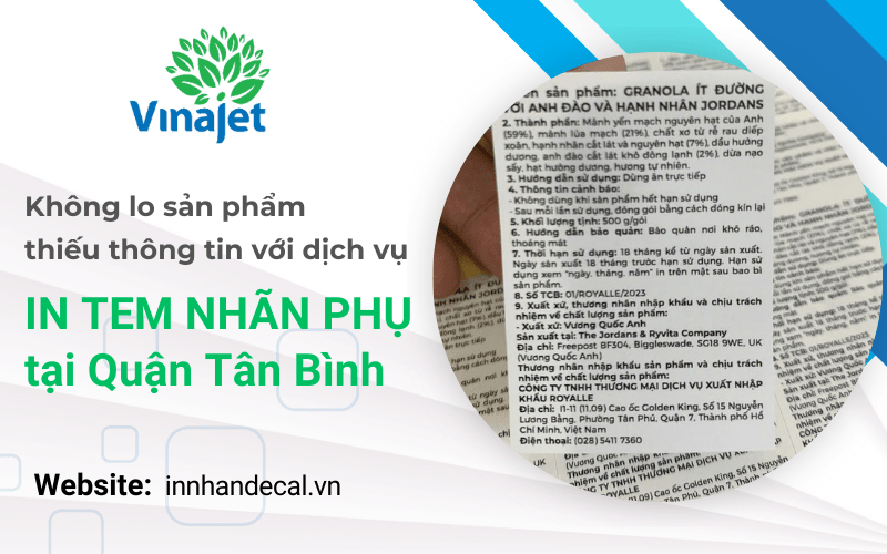 in tem nhãn phụ quận Tân Bình